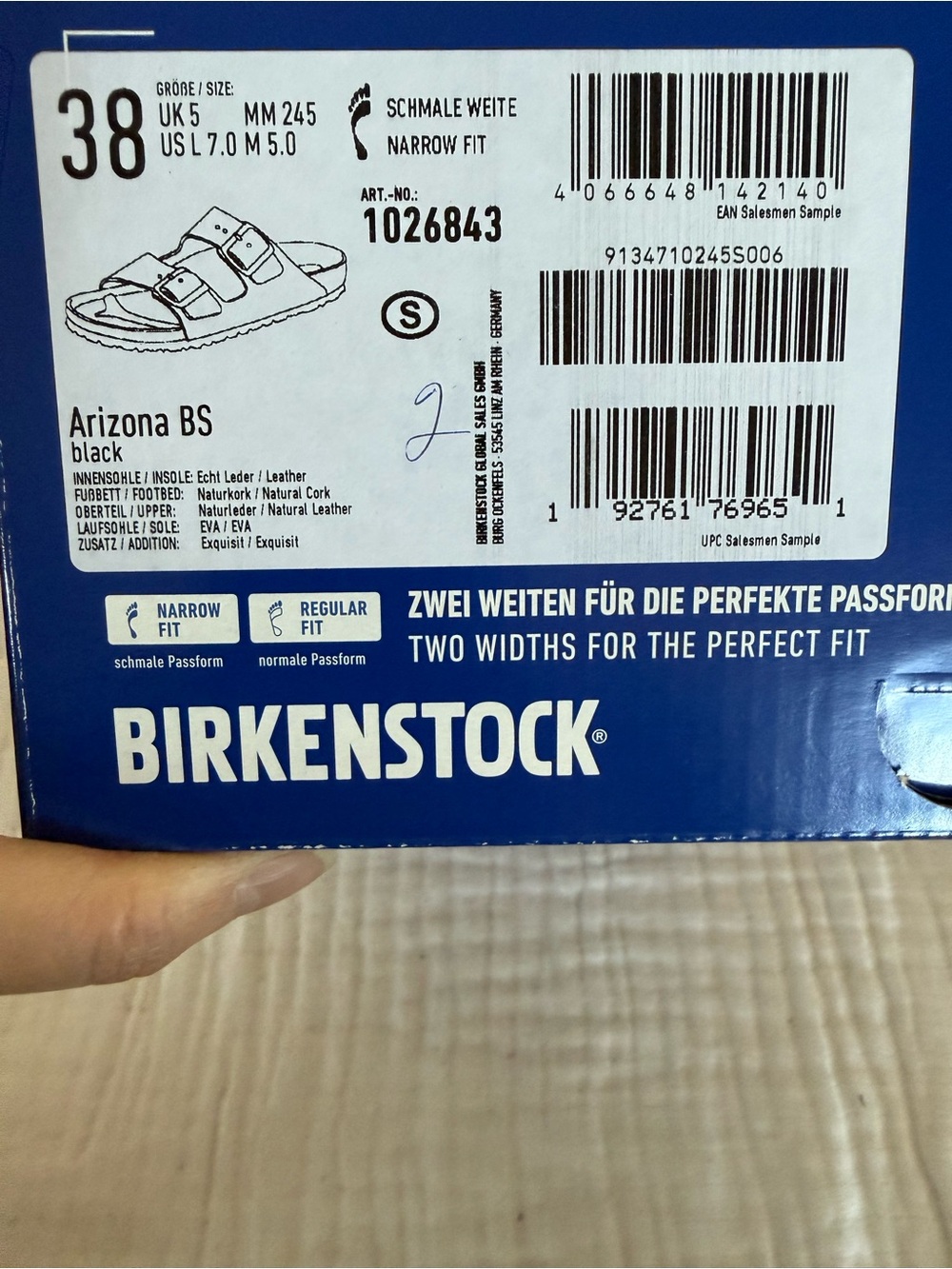 NWT Birkenstock Arizona Leather Exquisite Sandals Size 38 Medium/Narrow - Picture 6 of 6